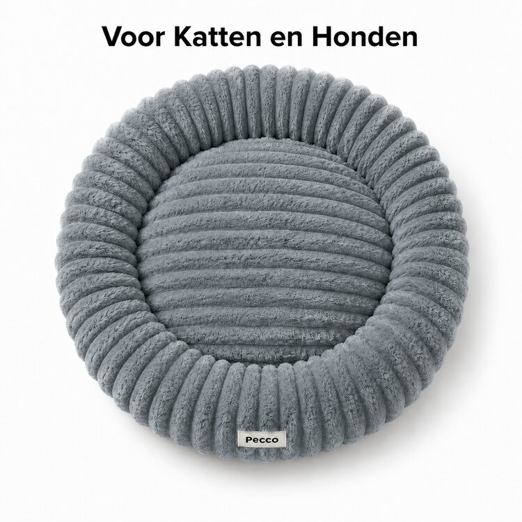 Pecco Premium orthopedische hondenmand - 60 cm - Grijs - 2 In 1