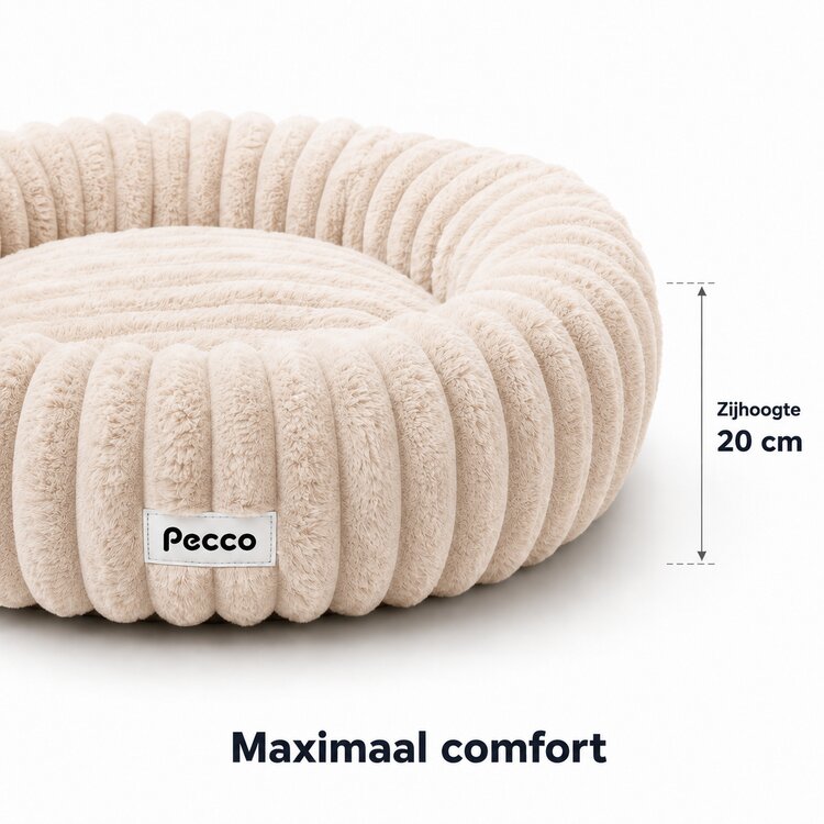 Orthopedische hondenmand beige met dubbelzijdig bodemkussen
