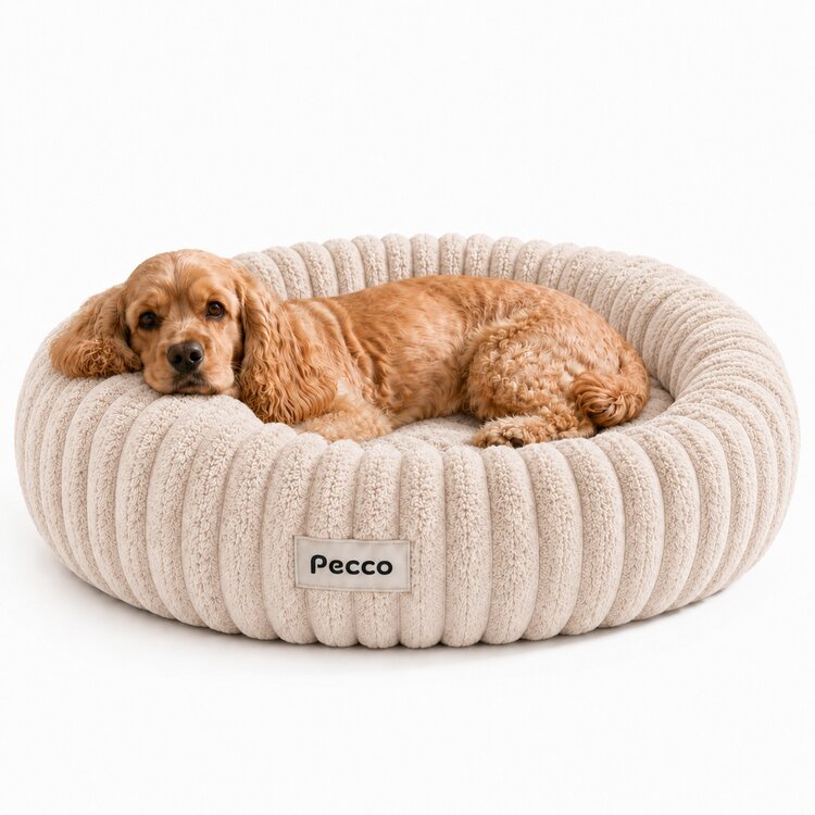 orthopedische hondenmand - 80 cm - Beige - 2 In 1