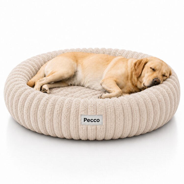 Pecco Premium orthopedische hondenmand 100 cm beige voor grote honden