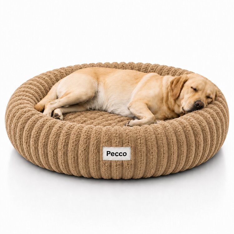 Pecco Premium orthopedische hondenmand 100 cm lichtbruin voor grote honden
