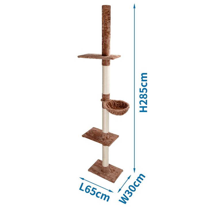 Nobleza Kattentoren met hangmat - Lengte 285 cm - Beige
