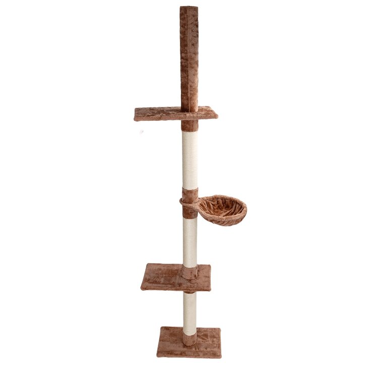 Nobleza Kattentoren met hangmat - Lengte 285 cm - Beige