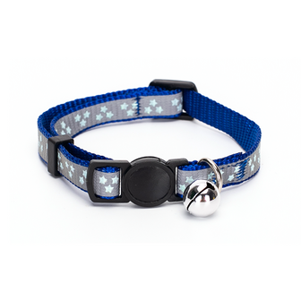 kattenhalsband met kliksluiting blauw