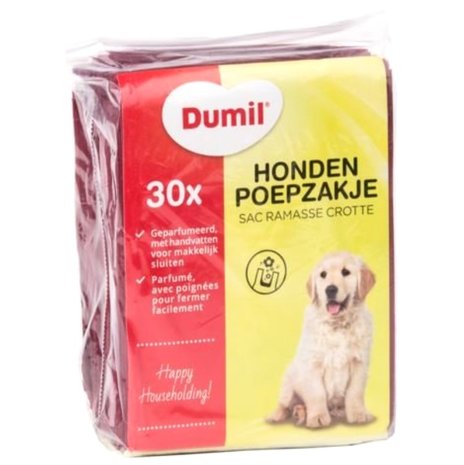 Dumil extra grote poepzakjes met handlussen voor het uitlaten van jouw hond.