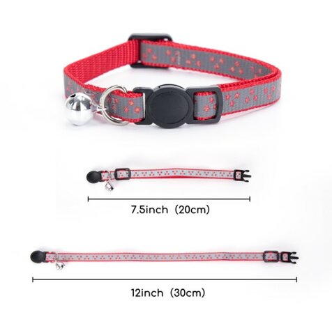 Kattenhalsband Stars met belletje
