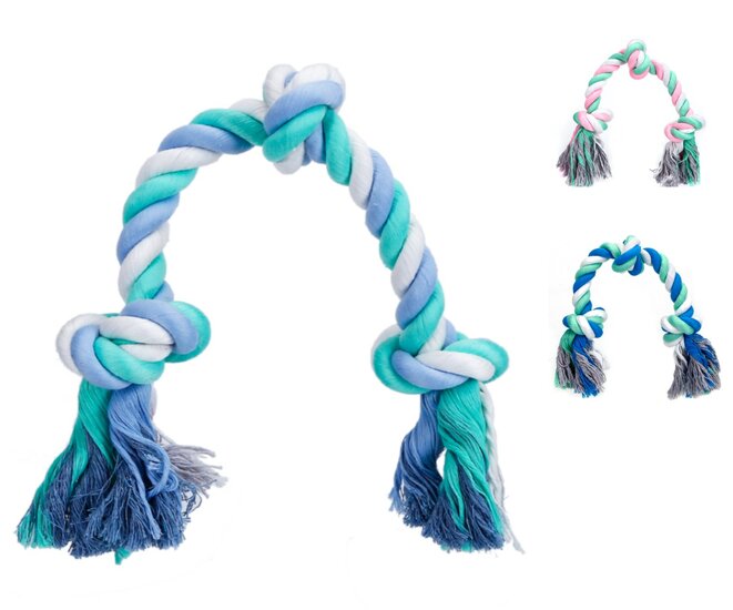 Nobleza Honden flostouw met knopen - 56 cm