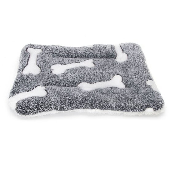 Nobleza Hondenkleed - Pluche - Grijs / wit - Maat M/L - 65x85 cm