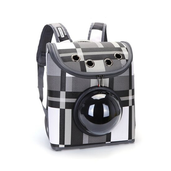 Nobleza Katten rugtas - Bol astronaut venster - Tot 7 kg - Grijs