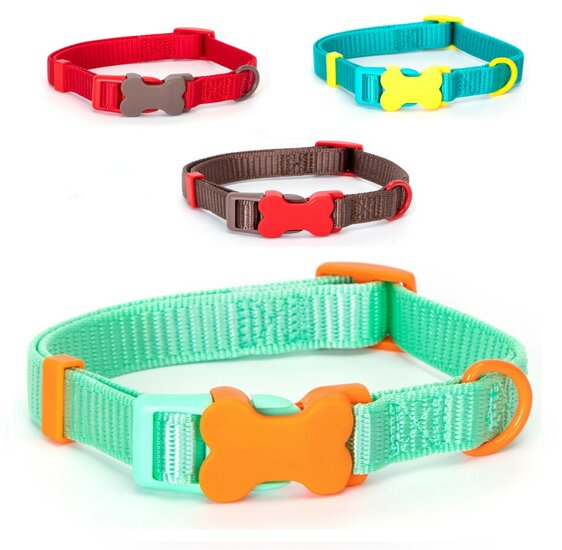 Leuke hondenhalsband grote maat Nylon 60 cm rood