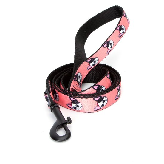 Nobleza Hondenriem - Roze met print - Polyester - Lengte 120 cm - Breedte 2 cm