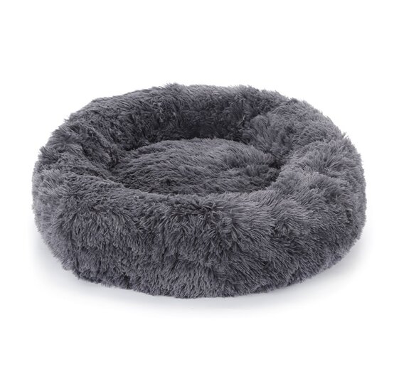 Nobleza Donut mand voor hond en kat - Fluffy - Grijs - 80 cm