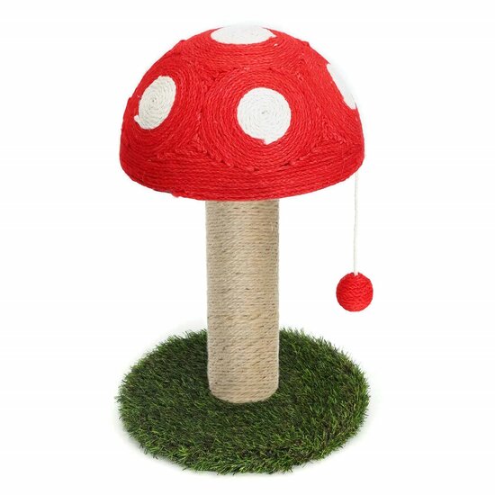 Krabpaal paddenstoel,&nbsp;rood, wit, groen 47 cm