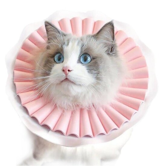 Katten beschermkraag zacht roze