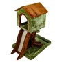 Nobleza Kattenmeubel met huisje en krabplank - Groen / bruin - 74 cm
