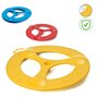 Hondenfrisbee kunststof blauw, rood of geel
