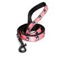 Nobleza Hondenriem - Roze met print - Polyester - Lengte 120 cm - Breedte 2 cm