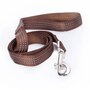 Nobleza Hondenriem - Nylon - Reflecterend - Bruin - Plat - Lengte 120 cm - Breedte 2 cm