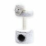 Nobleza Kattenmeubel met huisje - Wit - Fluffy schaap - 67 cm