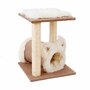 Nobleza Kattenmeubel met holletje- Wit fluffy