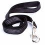 Nobleza Hondenriem - Nylon - Reflecterend - Zwart - Lengte 120 cm - Breedte 2 cm