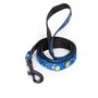 Nobleza Hondenriem - Blauw met print - Polyester - Lengte 120 cm - Breedte 2 cm