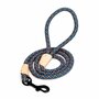 Nobleza Hondenriem - Rond - Polyester met leer - Oranje / blauw - Lengte 130 cm