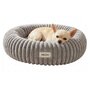 Pecco Luxe mand voor hond en kat - Orthopedisch - Rond 50 cm - Lichtgrijs rib