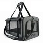 Pecco luxe draagtas voor hond en kat tot 9 kg - Grijs - 48x30x30 cm