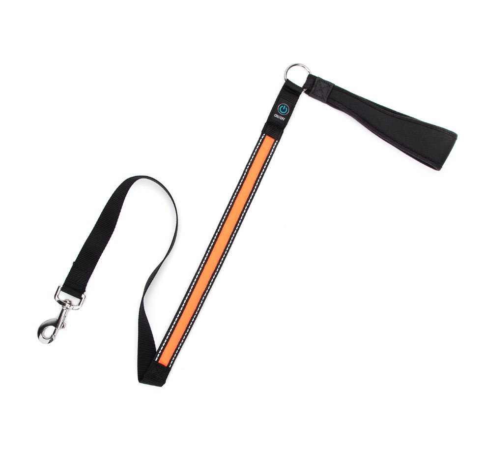 Nobleza hondenriem met licht - veiligheidsverlichting voor honden - LED hondenriem - Oranje - honden