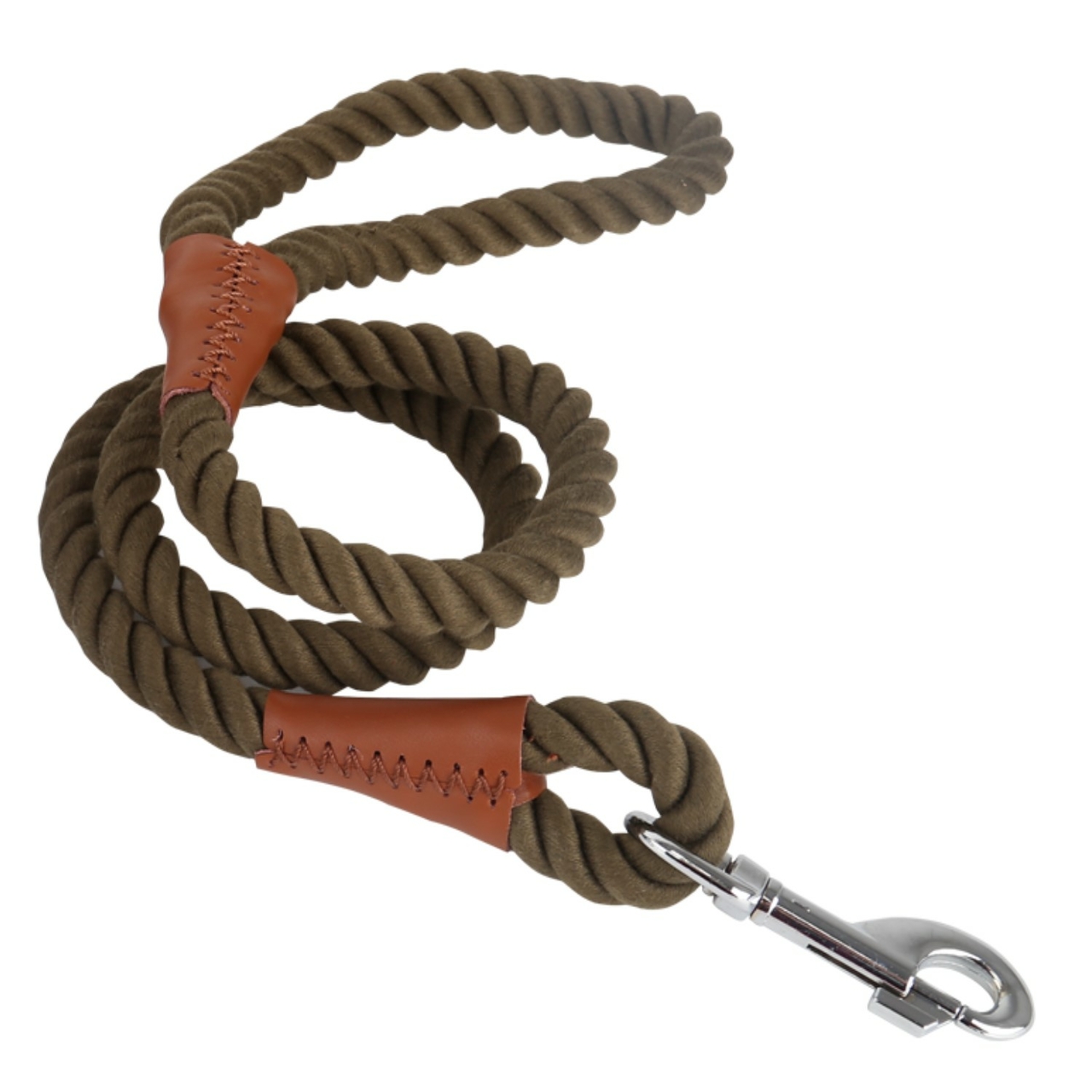 Nobleza Hondenriem - Kabel hondenriem - touw uitlaatriem - 120 cm - Groen