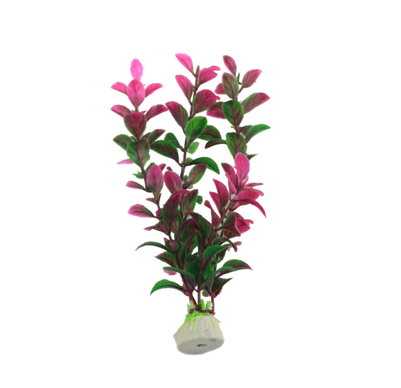 Nobleza kunststof aquariumplant - aquariuminrichting - nep plant - aquariumdecoratie- groen - paars - 20 cm
