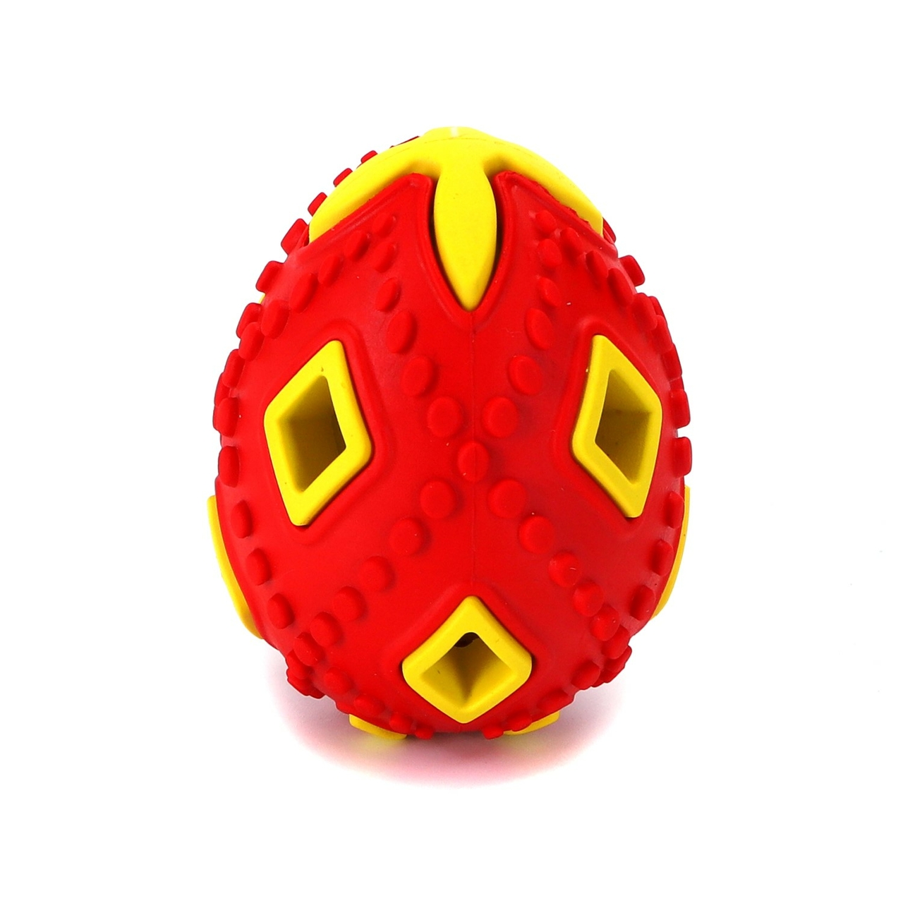 Nobleza Hondenspeelgoed - snackbal - voedselbal - snackspeeltje - rubber - Ei - Rood