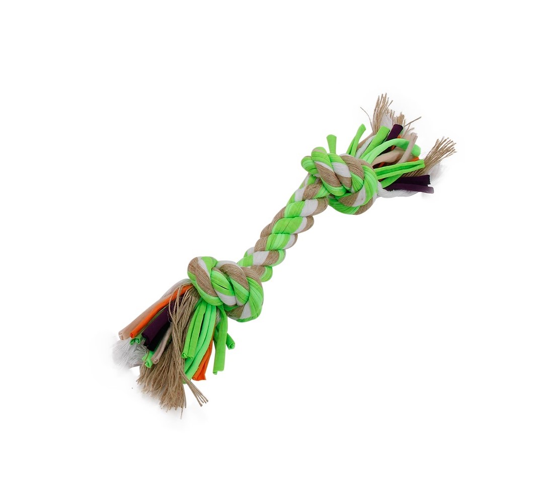 Nobleza Hondenspeelgoed - Flostouw hond - Puppyspeelgoed - Kauwspeelgoed - Trektouw hond - Speeltouw hond - Hondentouw - Groen