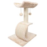 Nobleza Krabpaal met mandje en krabplank - Beige - 60 cm Nobleza Krabpaal met mandje en krabplank - Beige - 60 cm