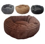 Donut mand voor hond en kat ribstof Donut mand voor hond en kat ribstof
