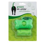 Dispenser met 2 rollen biologische poepzakjes Dispenser met 2 rollen biologische poepzakjes