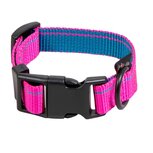 Hondenhalsband Nylon roze Stripe S Hondenhalsband Nylon roze Stripe S