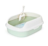 Nobleza Kattenbak met schepje - Open - Maat S - 40x29,5x13,5 cm - Groen Nobleza Kattenbak met schepje - Open - Maat S - 40x29,5x13,5 cm - Groen