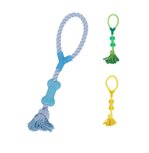 Honden speeltouw met rubber kauwbot Honden speeltouw met rubber kauwbot