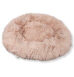 Fluffy donut kussen voor hond en kat oudroze 50cm Fluffy donut kussen voor hond en kat oudroze 50cm