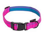 Hondenhalsband Nylon roze Stripe L Hondenhalsband Nylon roze Stripe L