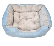 Nobleza Mand rechthoek voor hond en kat - 43x53 cm - Lichtblauw Nobleza Mand rechthoek voor hond en kat - 43x53 cm - Lichtblauw