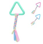 Nobleza Puppy kauwspeeltje - Rubber driehoek met flos