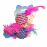 Nobleza Katten speelballetjes met veren - 2 Stuks Nobleza Katten speelballetjes met veren - 2 Stuks