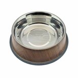 Nobleza Luxe hondenvoerbak - RVS met houtmotief - Maat XXL Nobleza Luxe hondenvoerbak - RVS met houtmotief - Maat XXL
