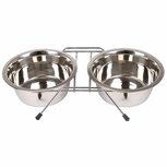 Nobleza Hondenvoerbak met standaard - Dubbel - RVS - Maat L Nobleza Hondenvoerbak met standaard - Dubbel - RVS - Maat L