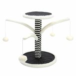 Nobleza Krabpaal met speeltjes - Zwart / wit - 44 cm Nobleza Krabpaal met speeltjes - Zwart / wit - 44 cm