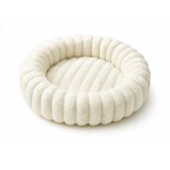 Pecco Ronde mand voor hond en kat - 40 cm - Wit rib Pecco Ronde mand voor hond en kat - 40 cm - Wit rib