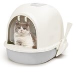 Nobleza Gesloten kattenbak met schepje - Maat L - Grijs Nobleza Gesloten kattenbak met schepje - Maat L - Grijs